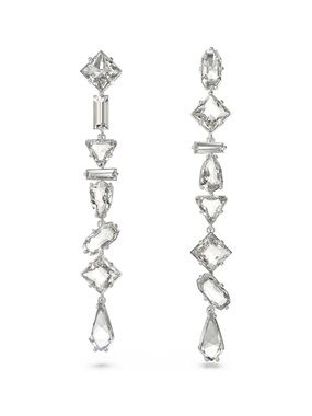 Swarovski Clear Multi-Shape Linear Mesmera Drop Earrings - New